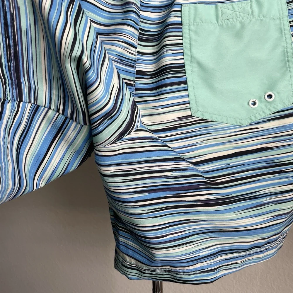 American Eagle‎ Swim Trunks Mens (S) Mesh lining Dot Stripes Print Drawstring